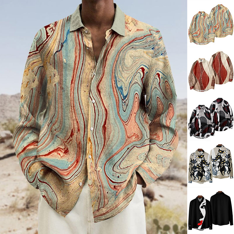 Cotton Linen Long-sleeved Casual Shirt