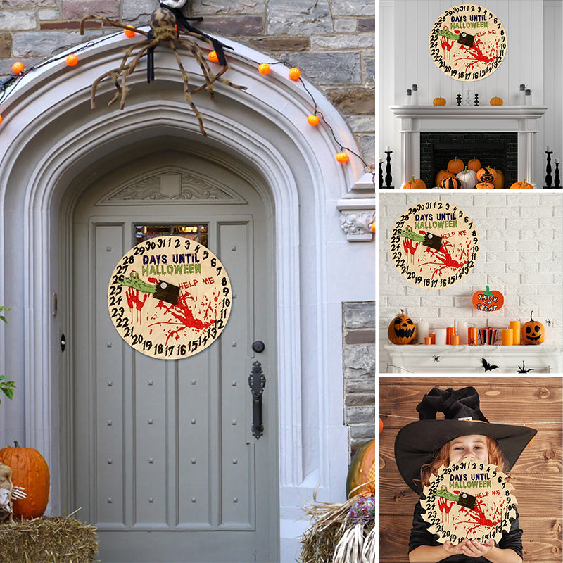 Halloween Countdown Wooden Decoration