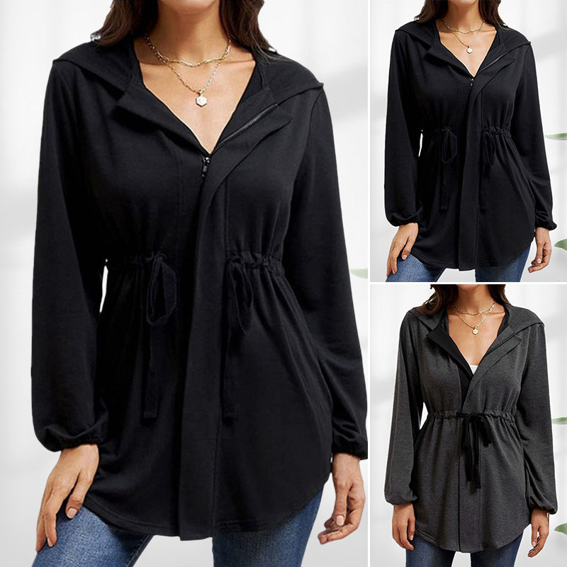 Belted Balloon Sleeve Jacket