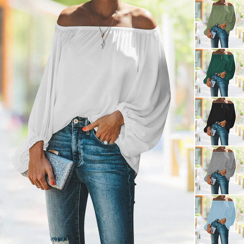 Women's Blouse Patchwork Cold Shoulder
