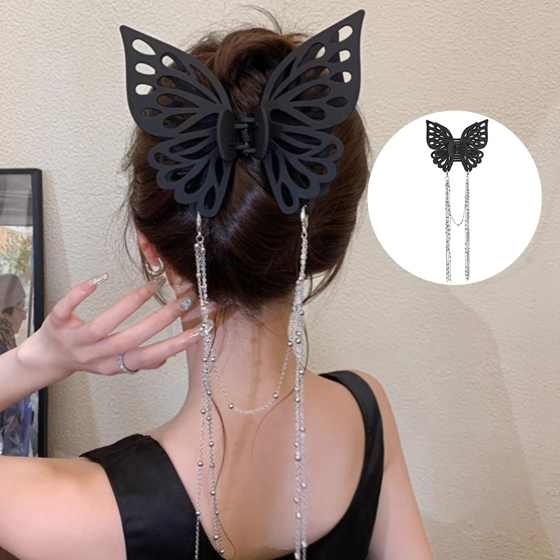 Butterfly Cutout Tassel Large Hair Clip