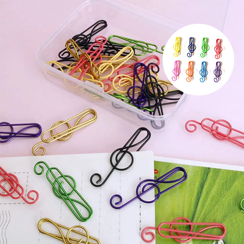 Music Multicoloured Metal Paper Clips