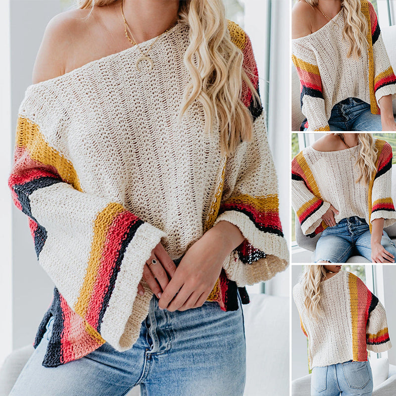 Crew Neck Sweater with Doll Sleeves