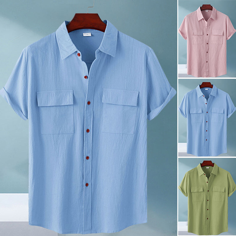 Men's Linen Short Sleeve Shirt
