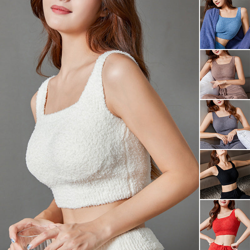 Thick Warm Lamb Fleece Bra