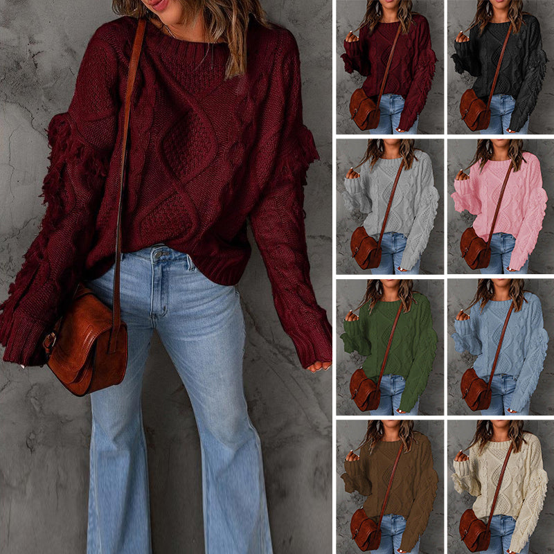 Pullover Crewneck Knit Sweater