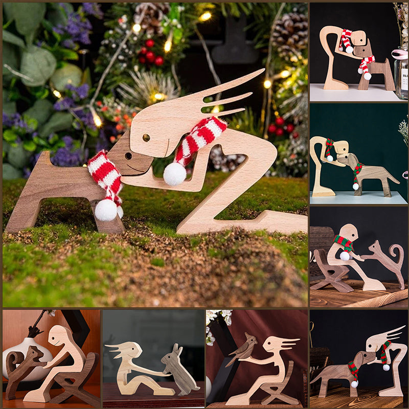 Pet Lover - Wood Sculpture Table Ornaments