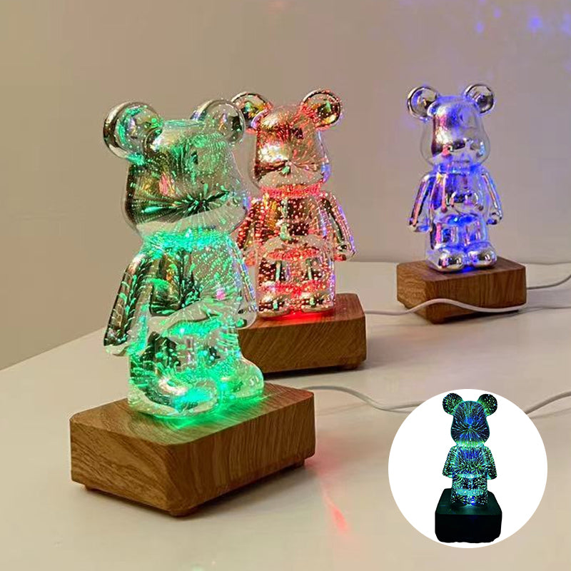 3D Fireworks Bear Lights