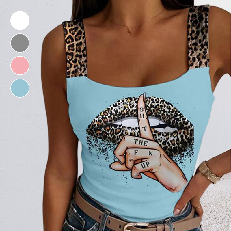 Sexy Women's Printed Tank Top T-Shirt