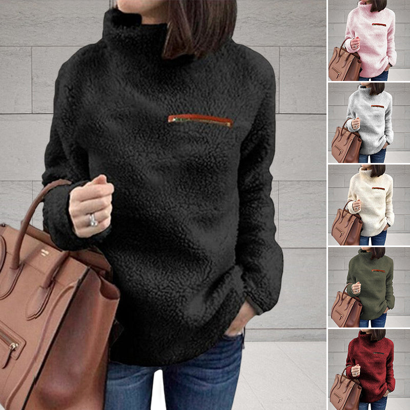 Zip Turtleneck Thermal Sweater