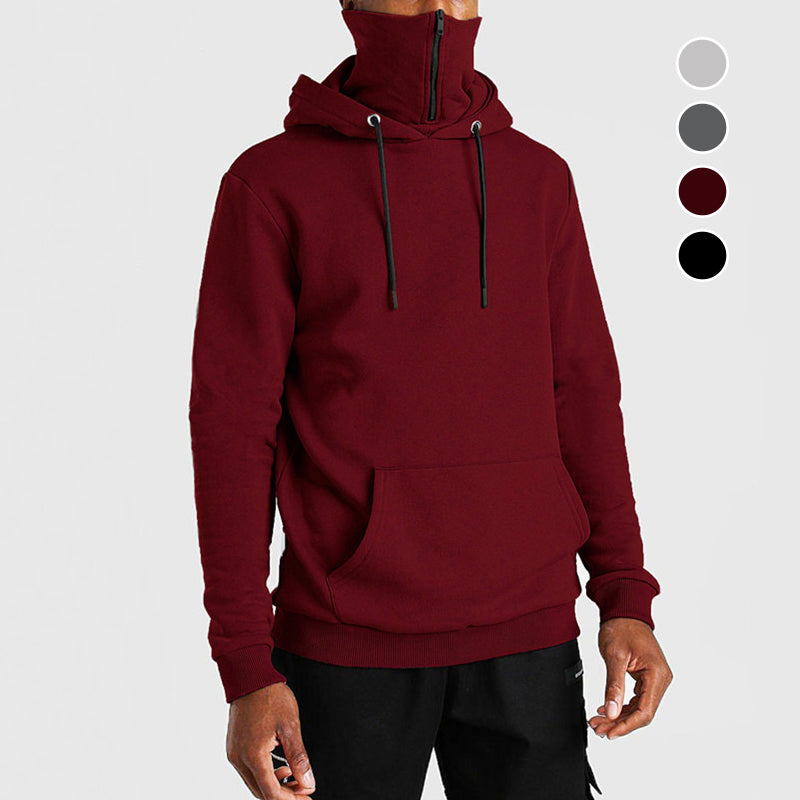 Hooded Face Mask Zip Sweatshirt