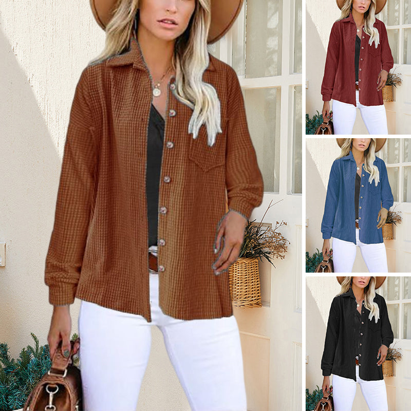 Corncloth Button Long Sleeve Cardigan
