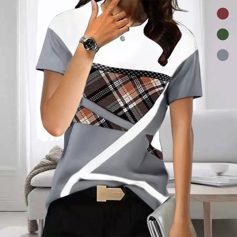 Round Neck Printed Short Sleeve T-Shirt