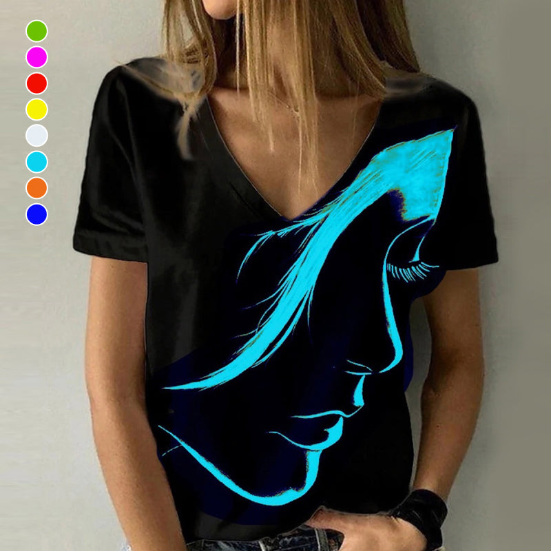 Printed Crewneck Pullover T-Shirt