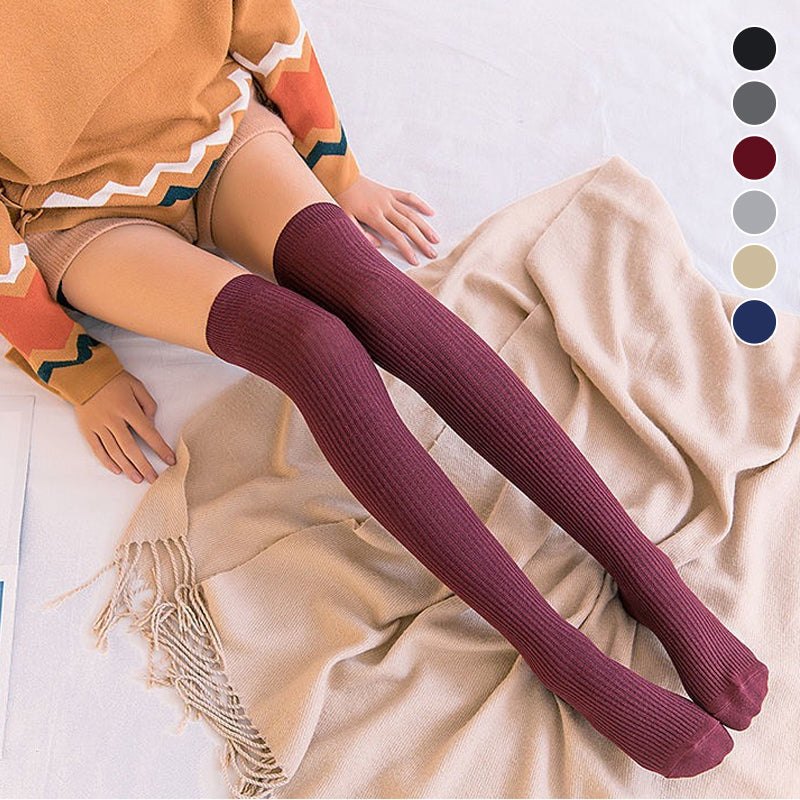 Extra Long Thigh High Cotton Socks
