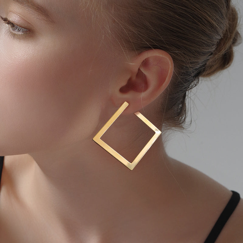 SQUARE HOOP EARRINGS