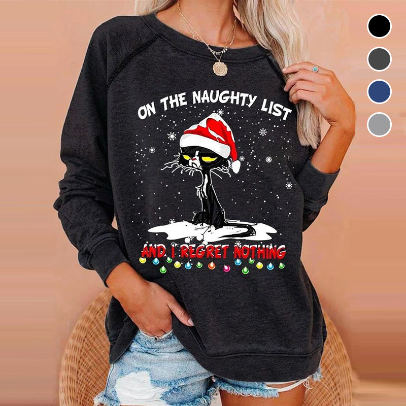 Christmas Print Pullover Sweatshirt