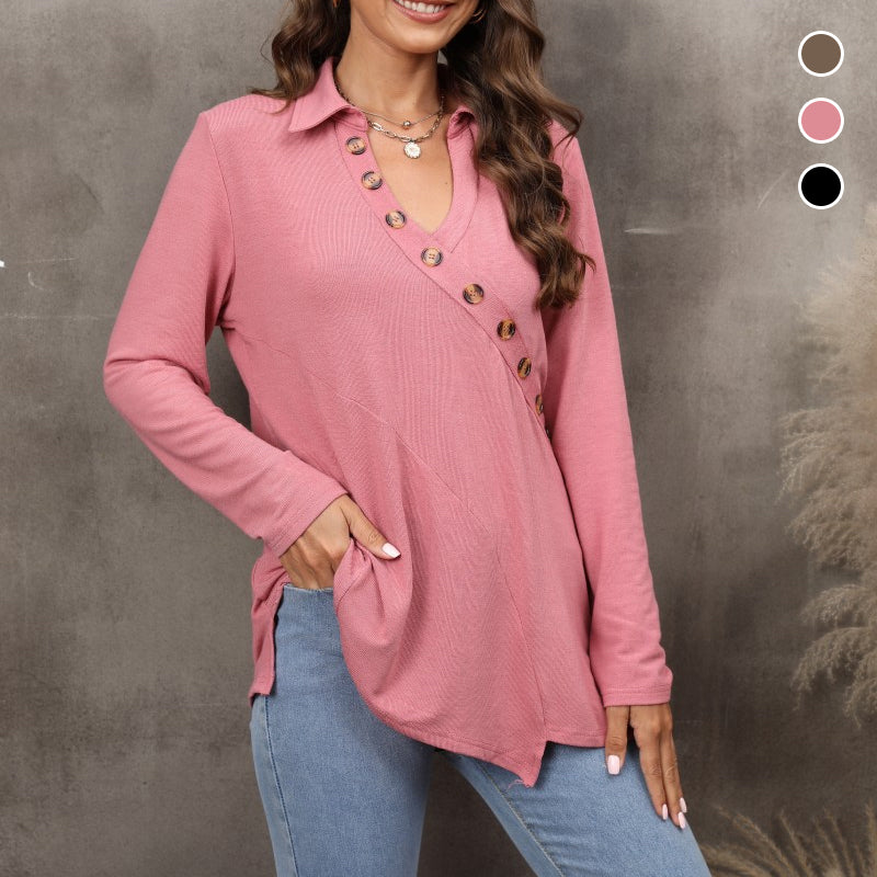 Long Sleeve Irregular T-shirt