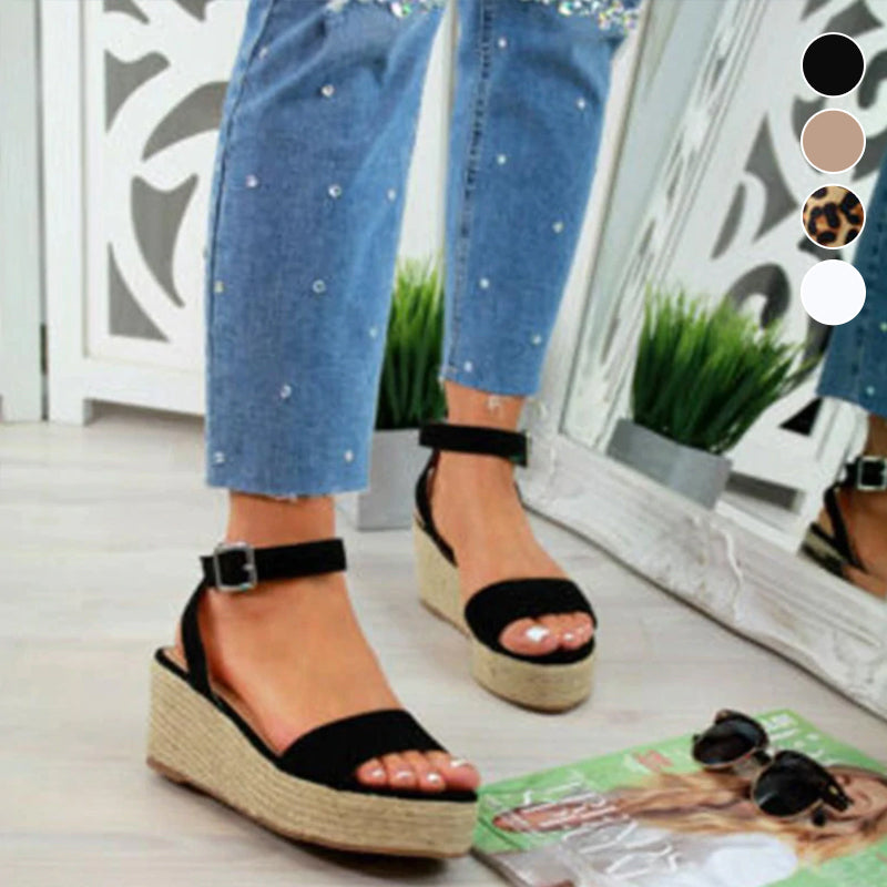 Women's Hemp Rope Buckle Sandals