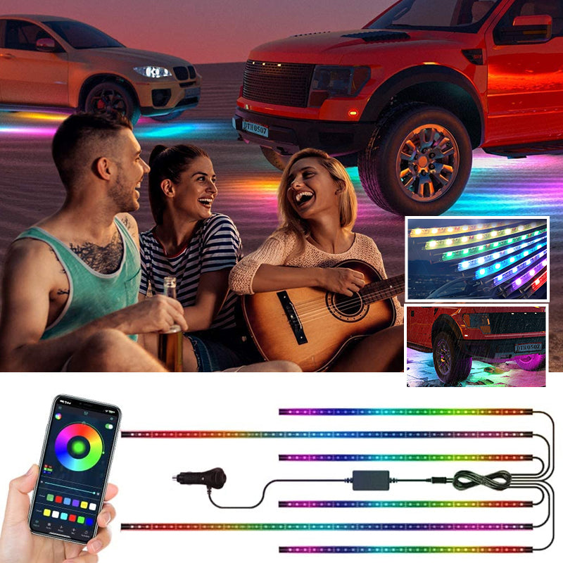 Waterproof RGB Flexible LED Strip for Car Chassis(4pcs)