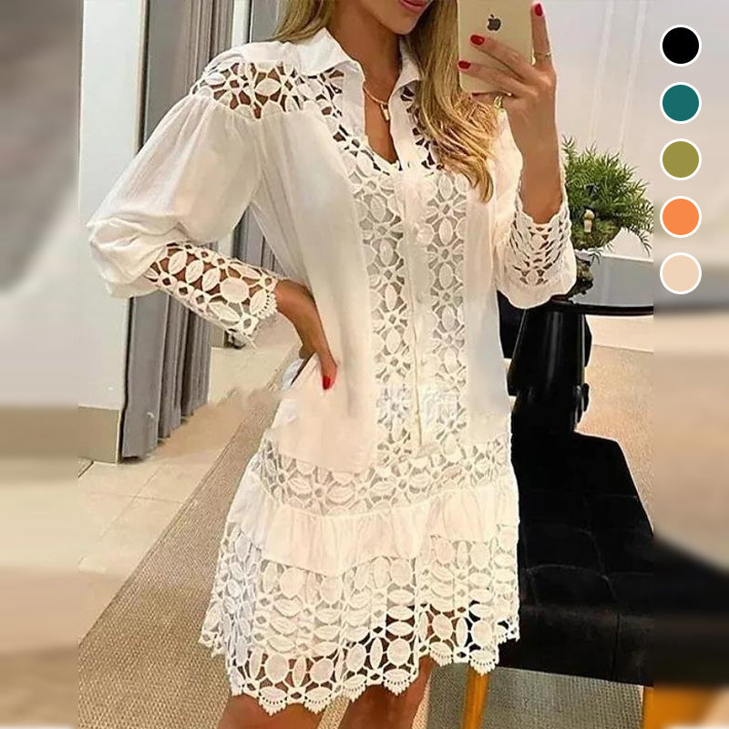 Women's Shirt Knee Length Dress