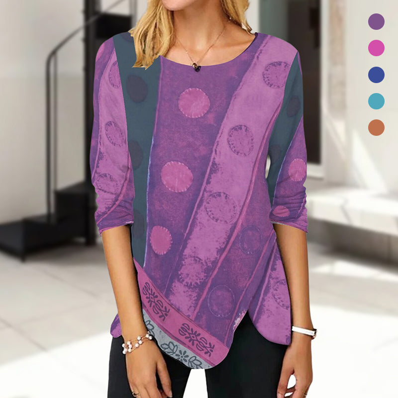 Ethnic Print Long Sleeve T-Shirt