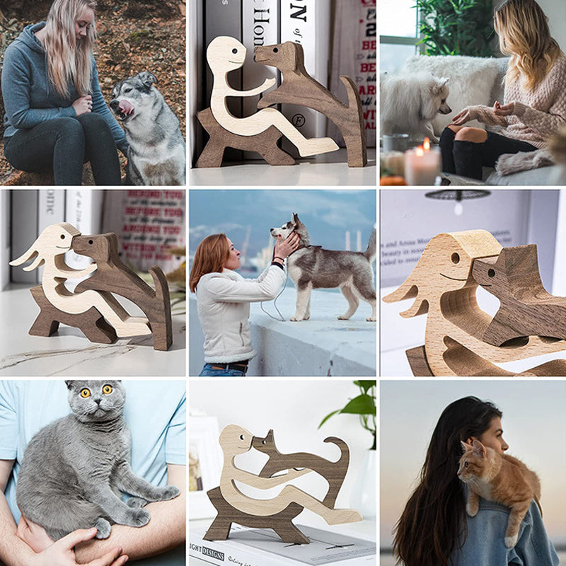 Pet Lover - Wood Sculpture Table Ornaments