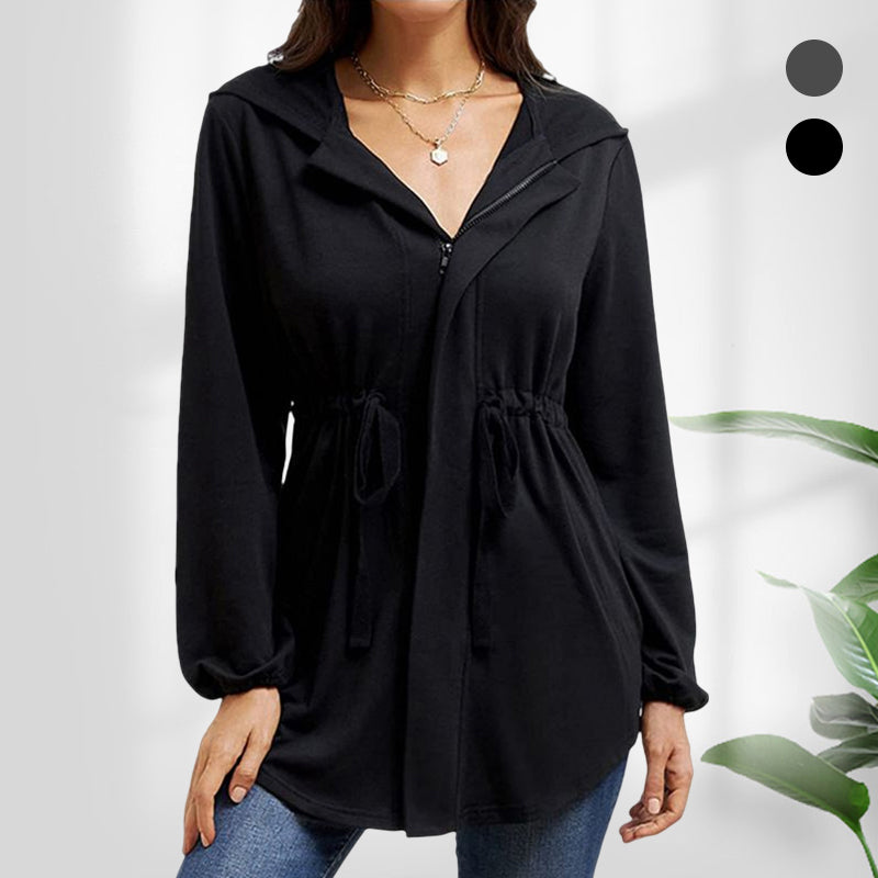Belted Balloon Sleeve Jacket