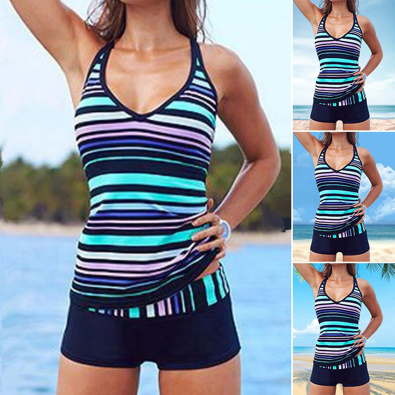 Three-piece Boxer Conservative Swimsuit