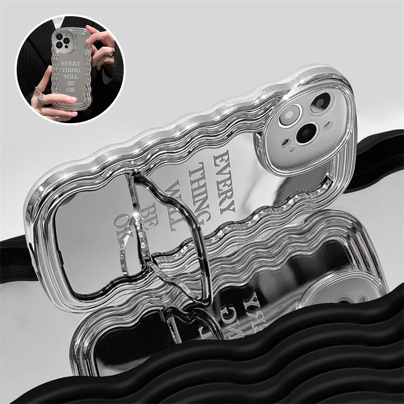 Advanced Electroplating Wave Bracket Case Cover For iPhone