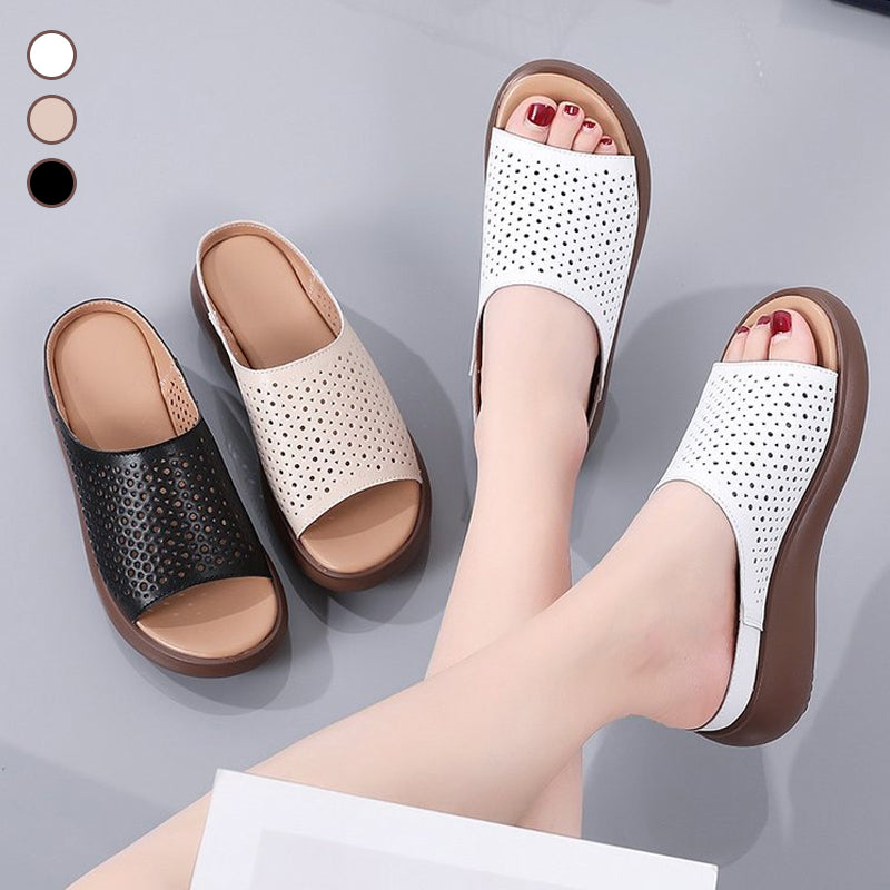 Cutout Platform Slippers