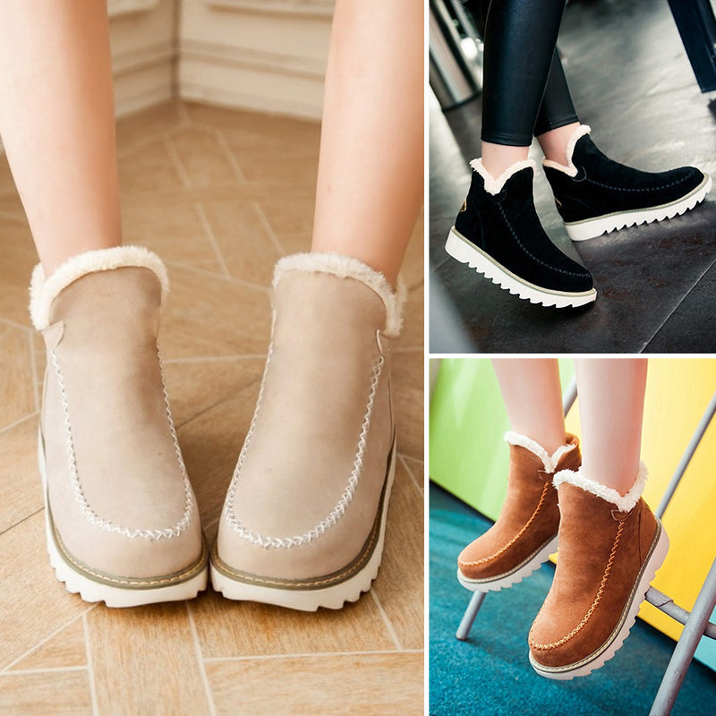 Winter Flat Heeled Platform Snow Boots