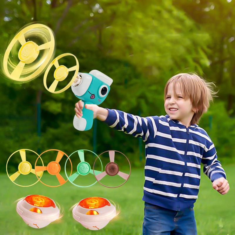 Luminous Flying Saucer Dinosaur Gyroscope