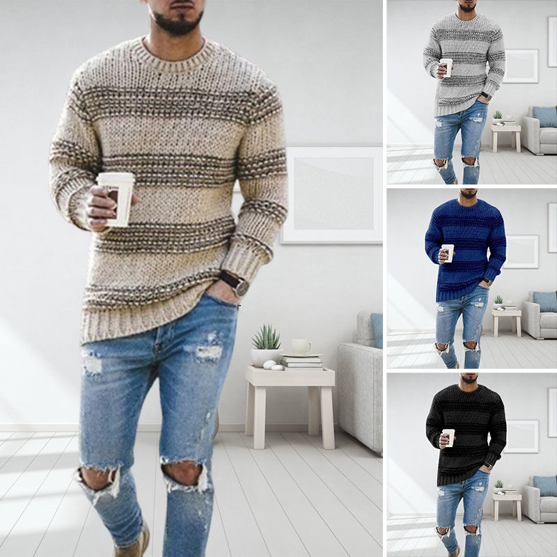 Men's Striped Crewneck Sweater