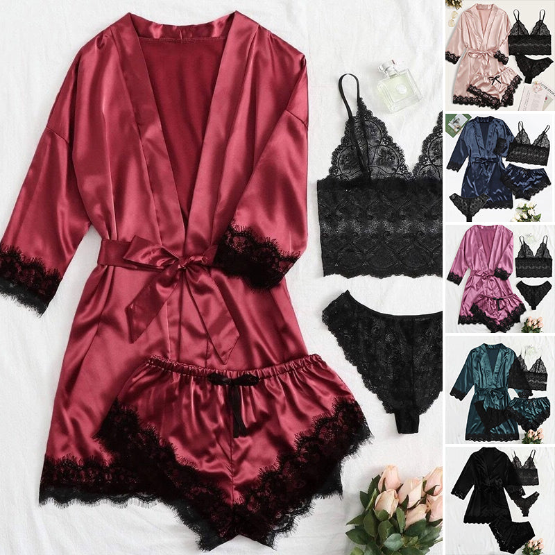 Women's Sleepwear 4PCS Pajama Set