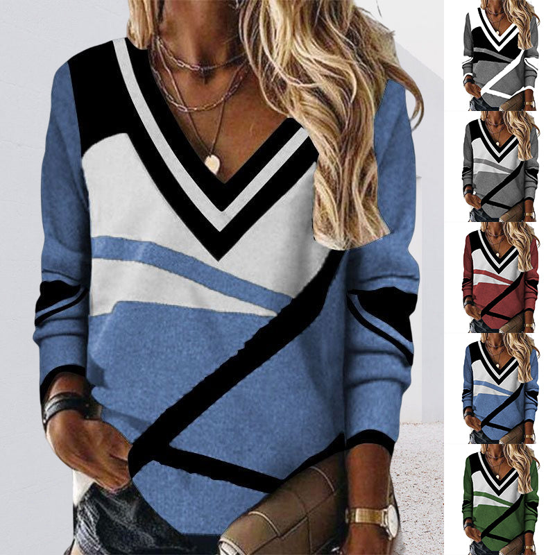 Contrasting Geometric Print T-shirt