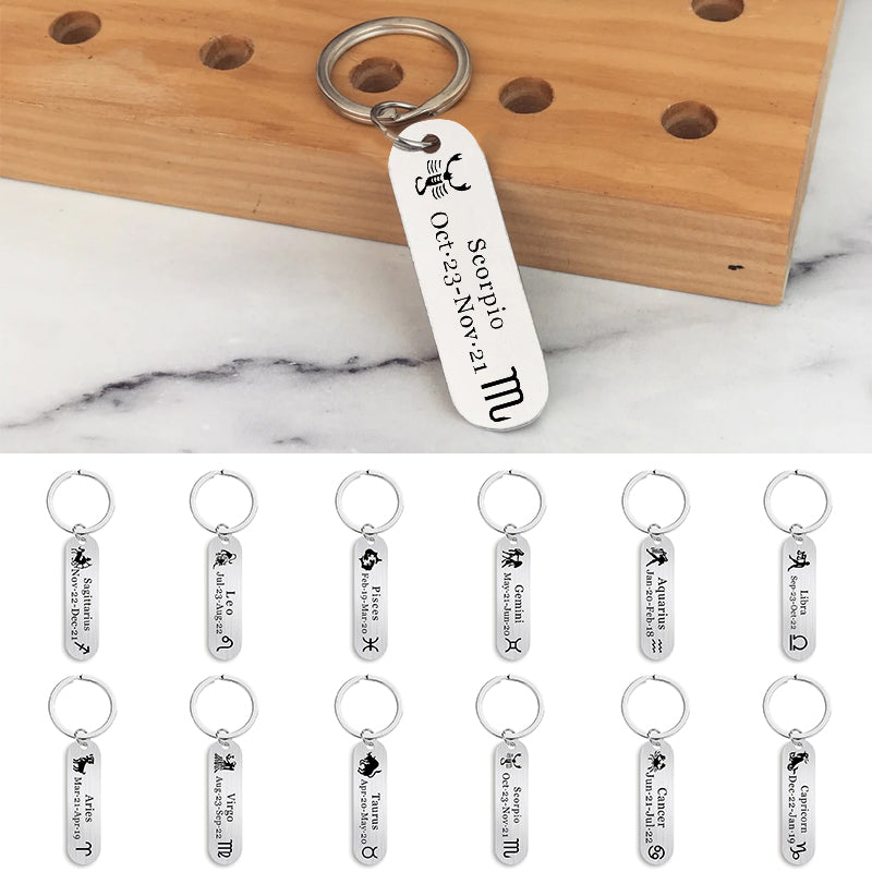 12 Constellation Gifts Keychain