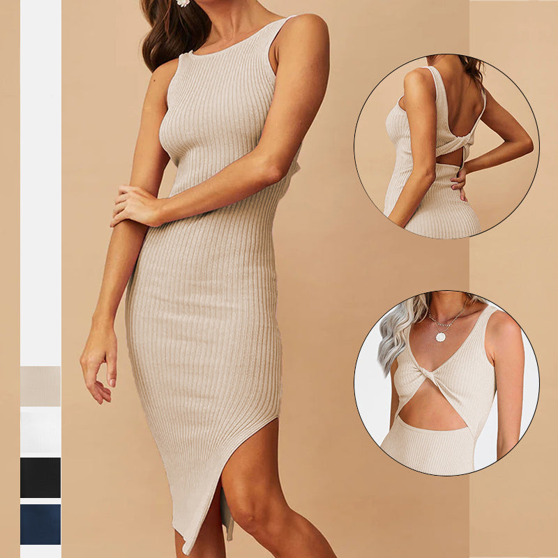 Sleeveless Sexy Wrap Hip Dress