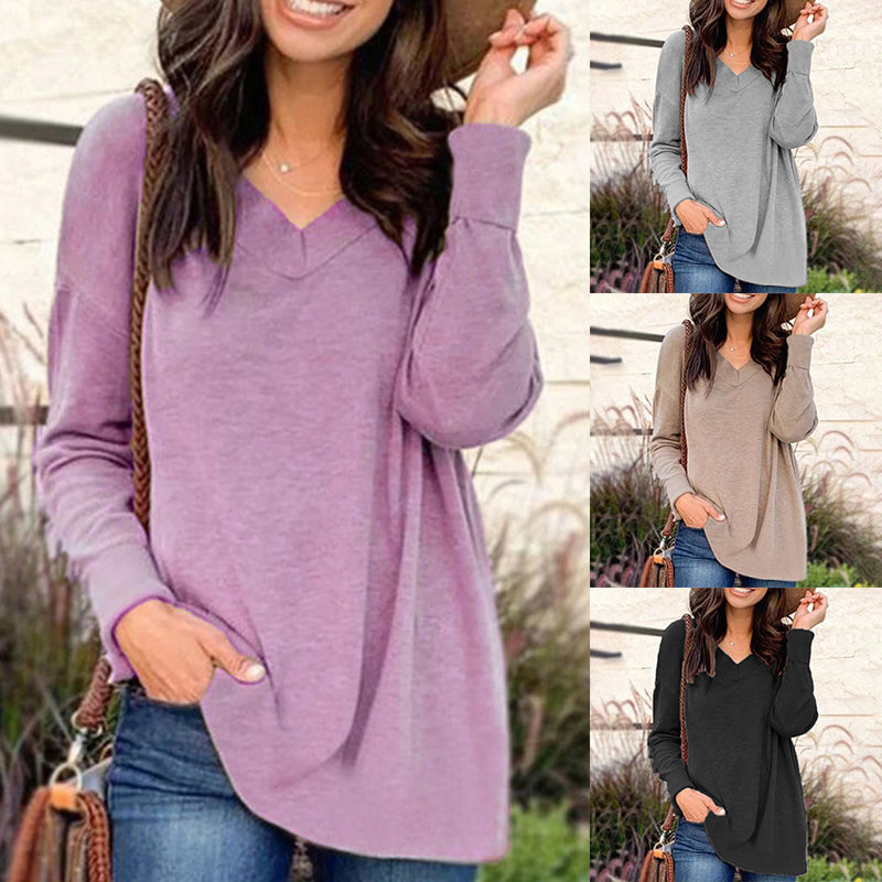 Long Sleeve V-Neck T-Shirt