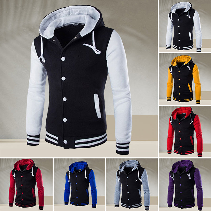 Men's Hooded Baseball Jacket