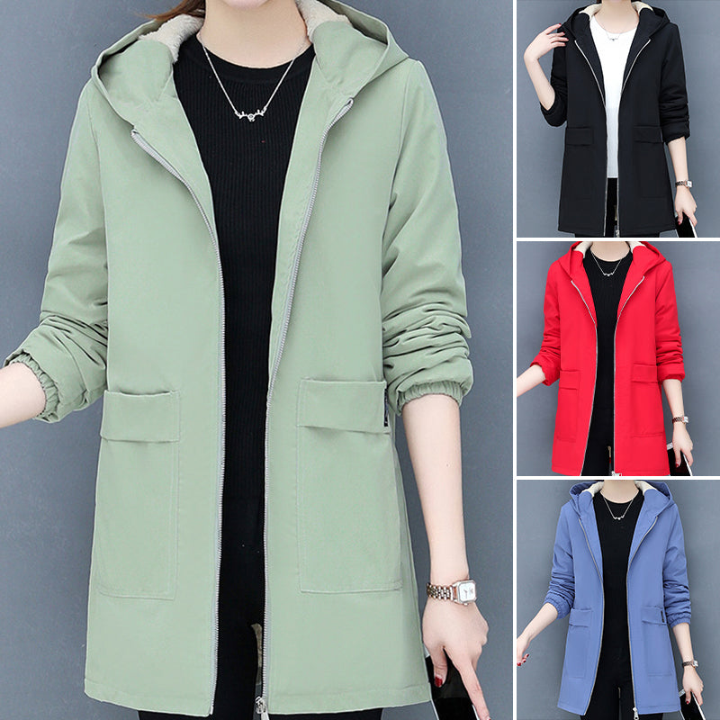 Fleece Solid Color Coat