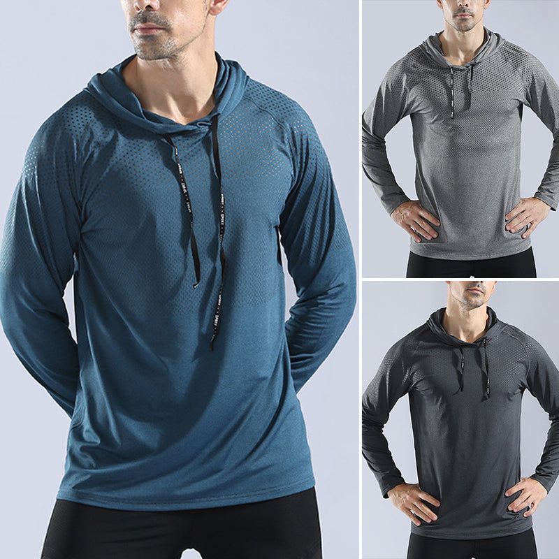 Men's Long Sleeve Hoodie T-Shirt
