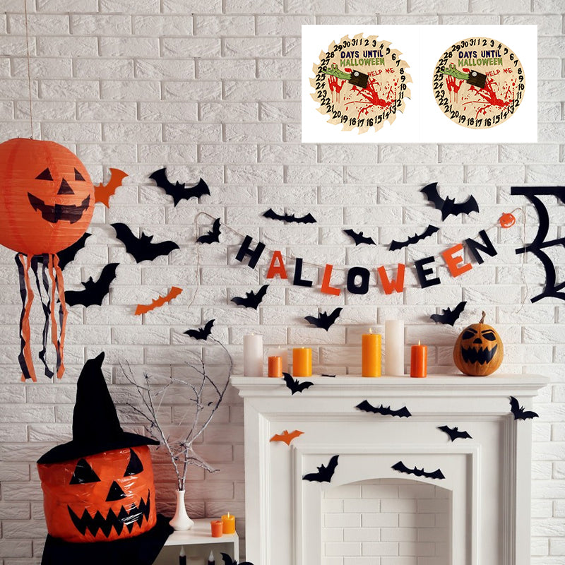 Halloween Countdown Wooden Decoration