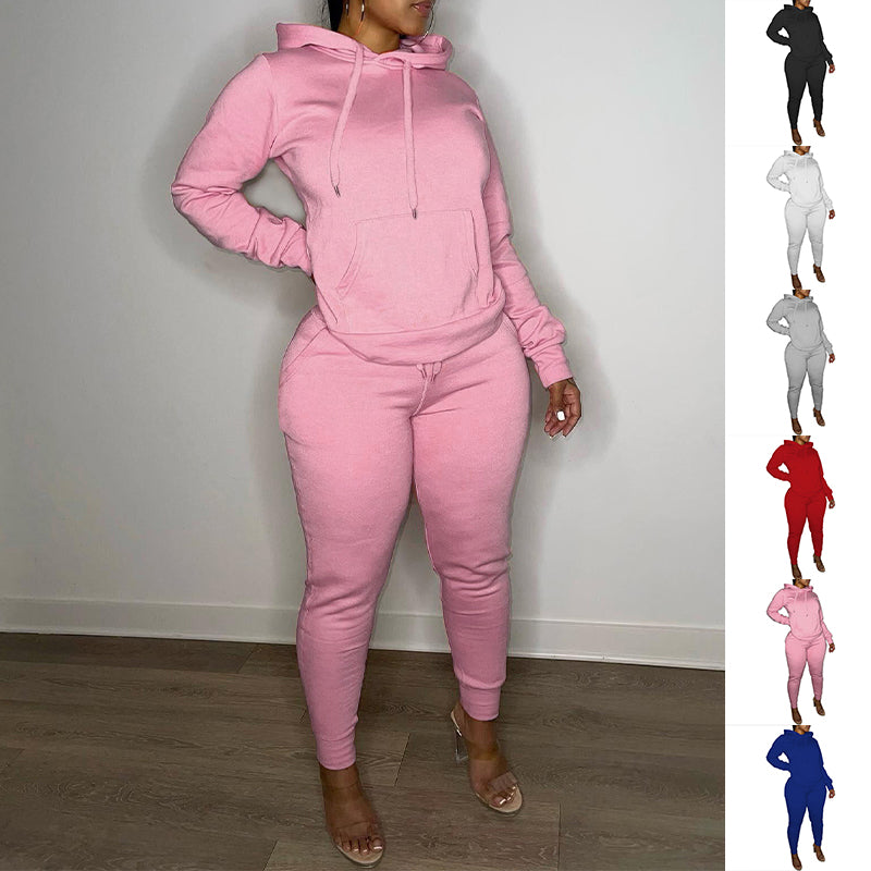 Casual Drawstring Pantsuits Two-piece Set