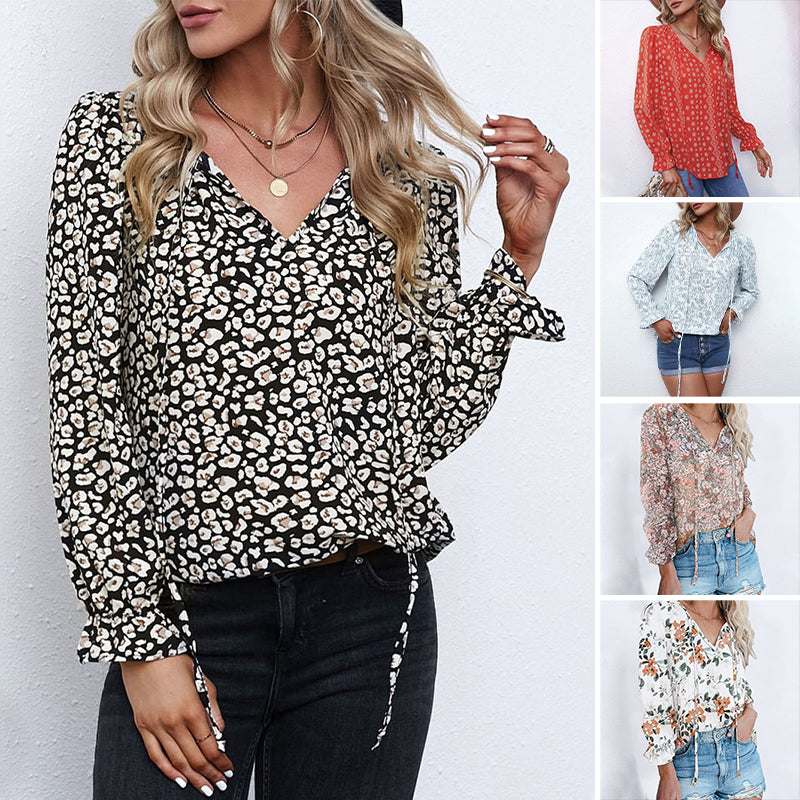 Bohemian Long Sleeve Chiffon Shirt