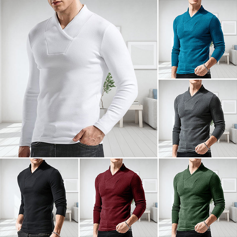 Men's autumn and winter warm bottoming shirt