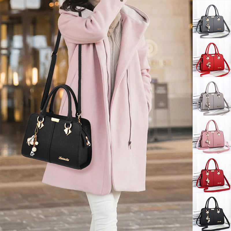Solid Color One Shoulder PU Leather Bag