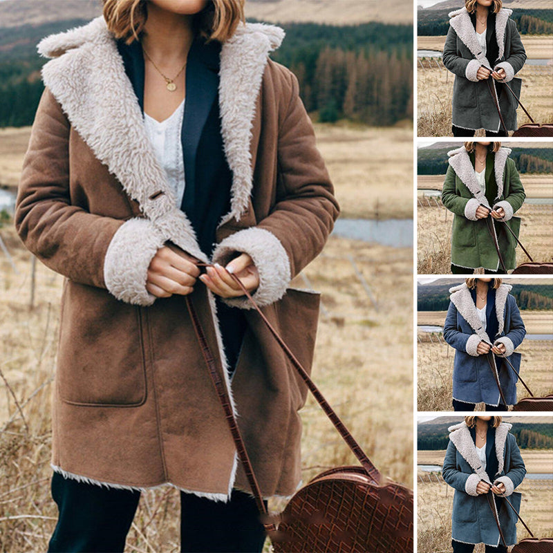 Lapel Thick Plush Jacket