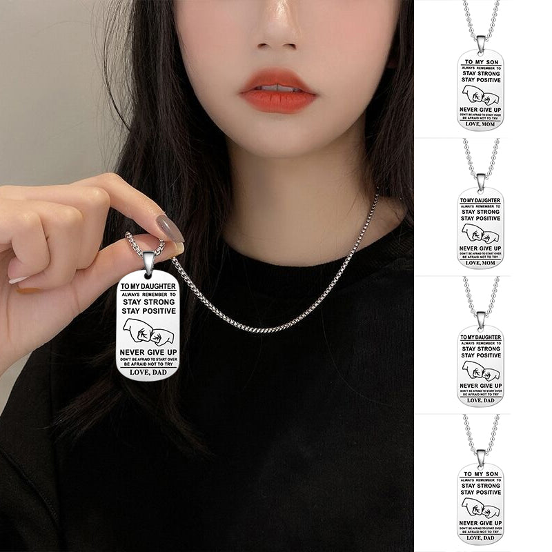 English Alphabet Stainless Steel Necklace