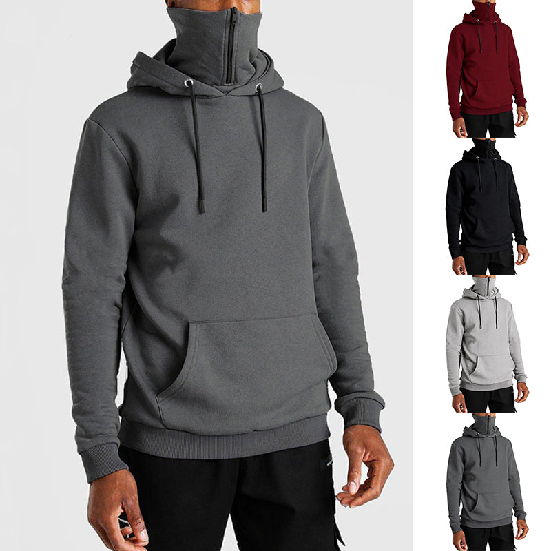 Hooded Face Mask Zip Sweatshirt